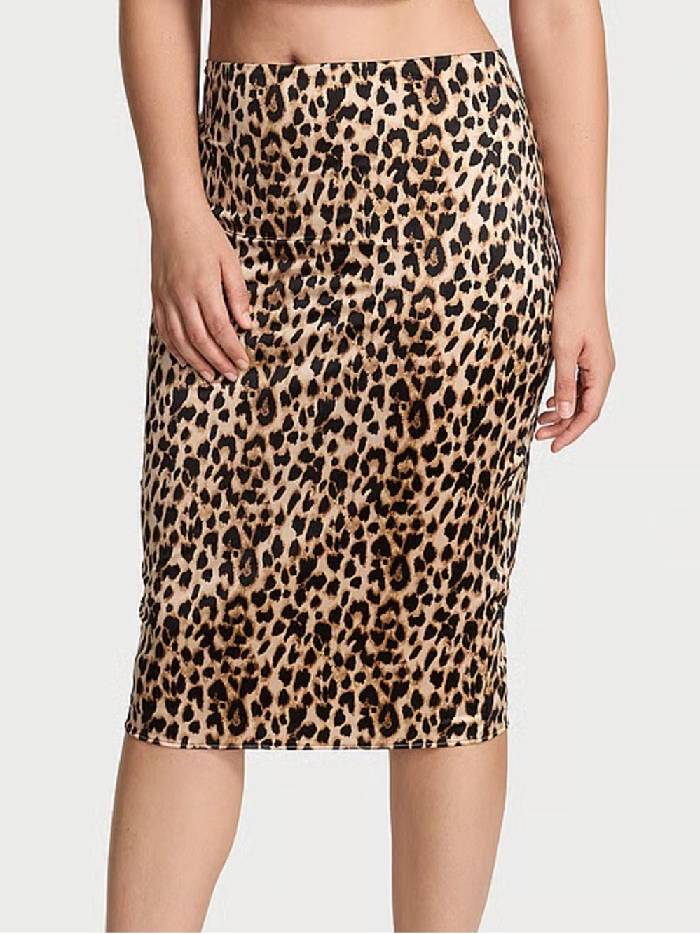 Victoria’s Secret Leopard Print Midi Skirt - Tan/Black